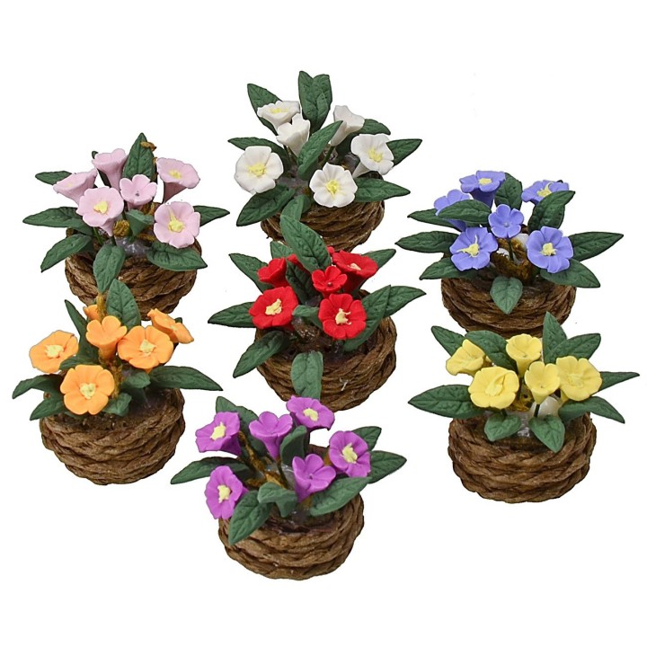 Cesta con flores cm 2,8 h.
