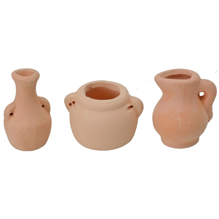 Set de 6 ánforas surtidas de 2-3,2 cm de altura