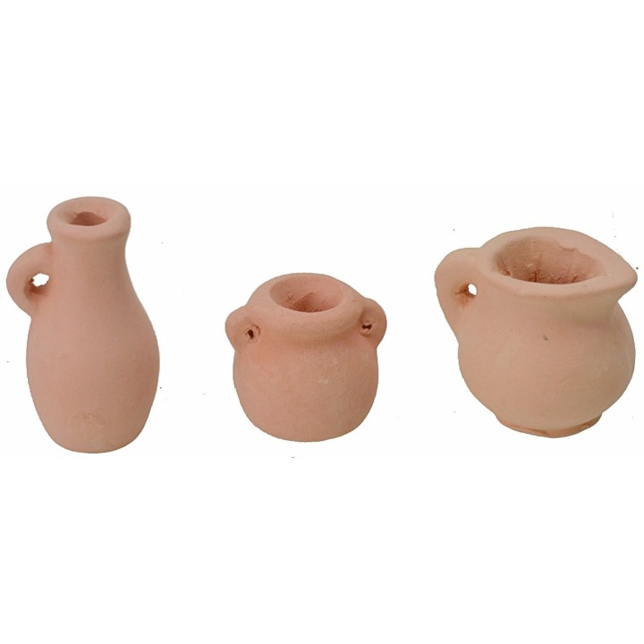 Set de 6 ánforas surtidas de 2-3,2 cm de altura