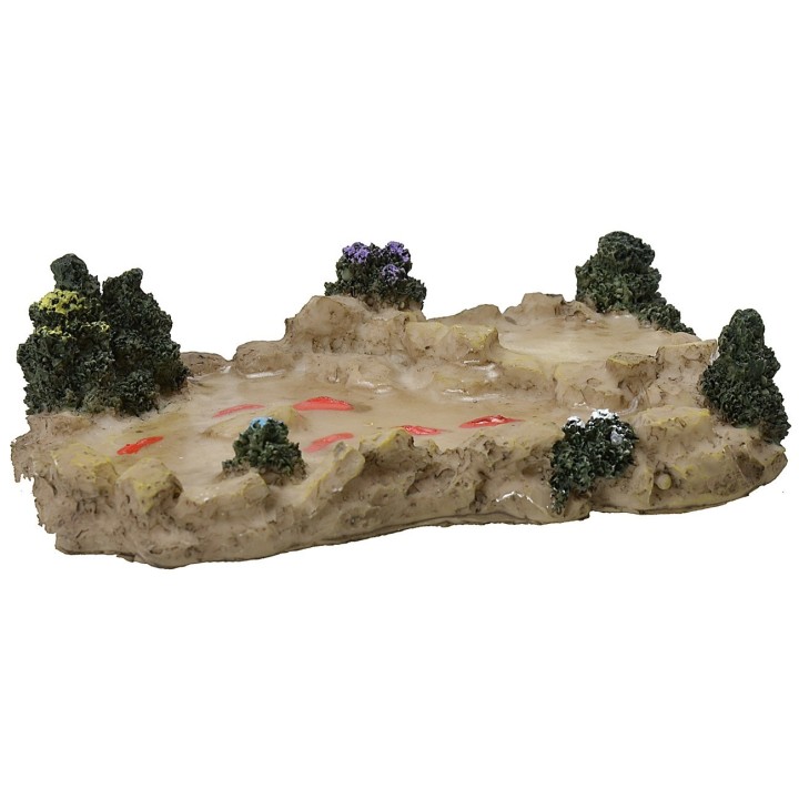 Resin pond with goldfish cm 11x7,5x3 h