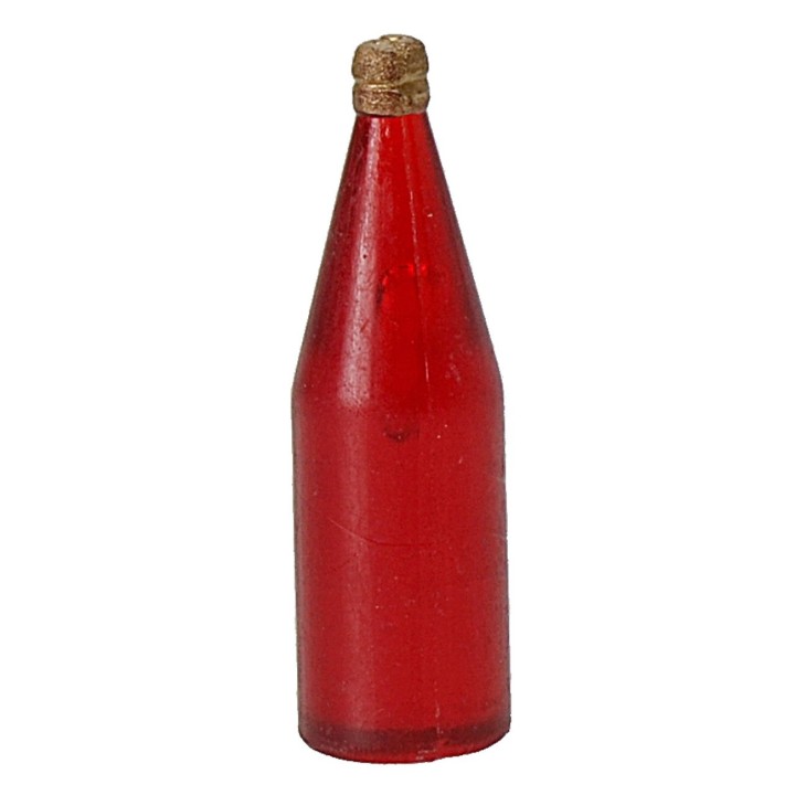 Set of 4 red bottles cm 3,4 h