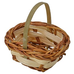 Cesta bicolor de mimbre cm 5x4x5 h