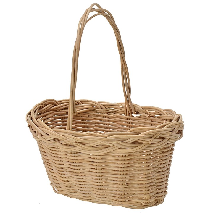 Cesta con asa de mimbre cm 7,5x6x8,8 h