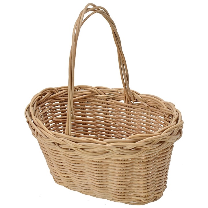 Cesta con asa de mimbre cm 7,5x6x8,8 h