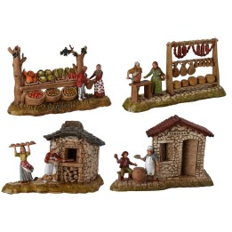 Juego de 4 oficios Landi Moranduzzo serie 6 cm