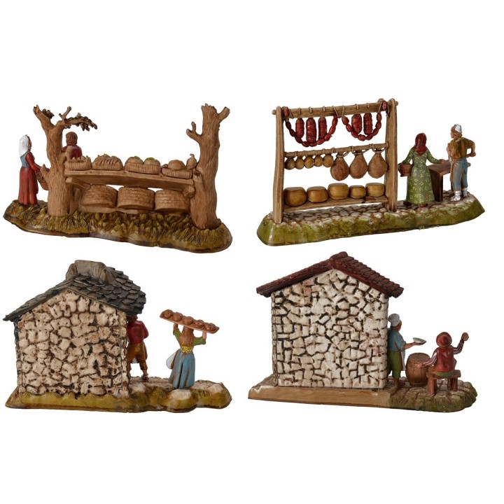 Juego de 4 oficios Landi Moranduzzo serie 6 cm