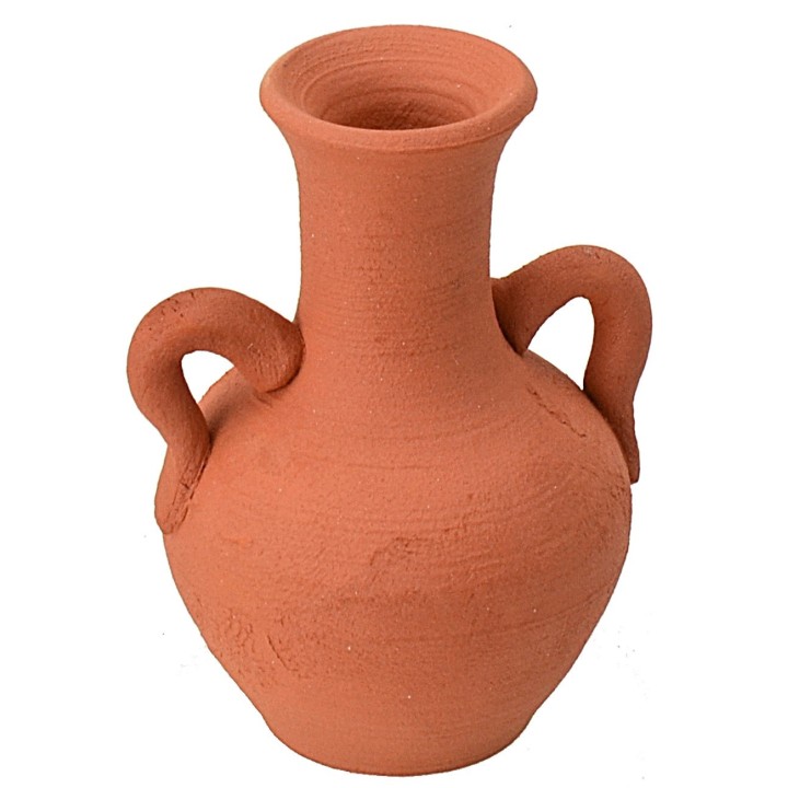 Terracotta amphora with handles 6.3 cm h