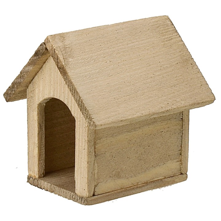 Caseta de madera para perros cm 5,1x5,3x5,6 h