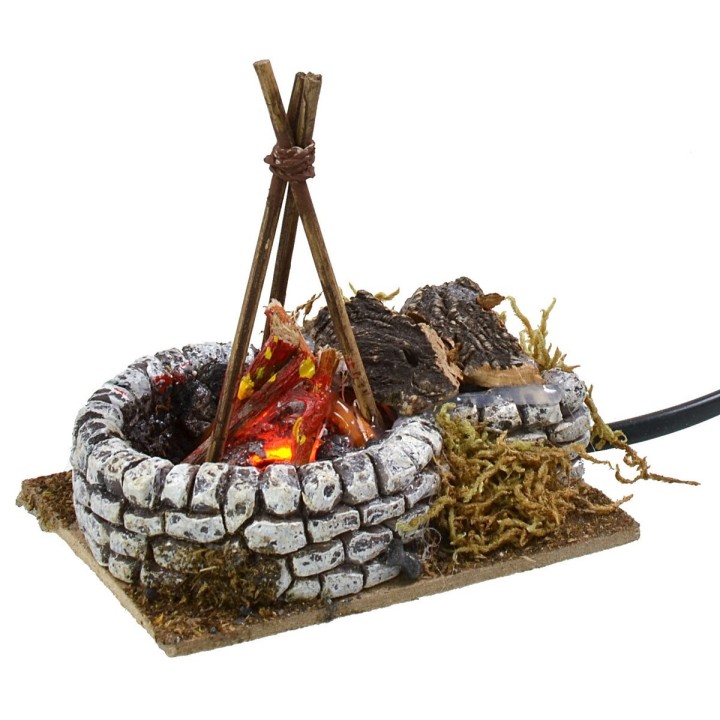 Working flame effect bivouac cm 10x8x10,5 h