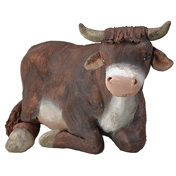Bue acostado para estatuas de 15 cm