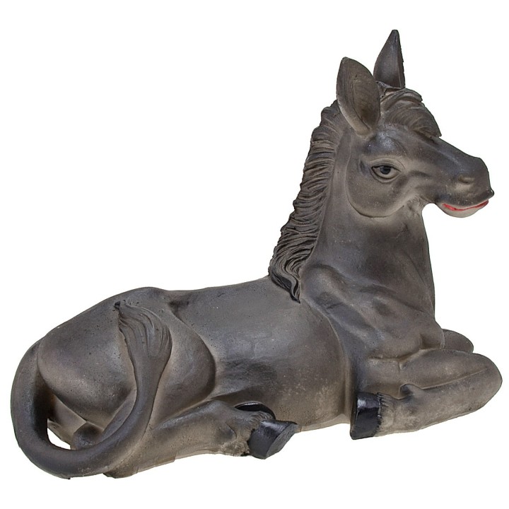 Sitting donkey in resin for 40 cm statues