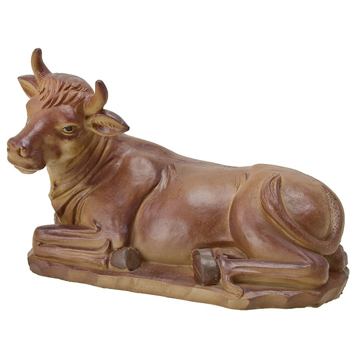 Bue sentado de resina para estatuas de 40 cm.