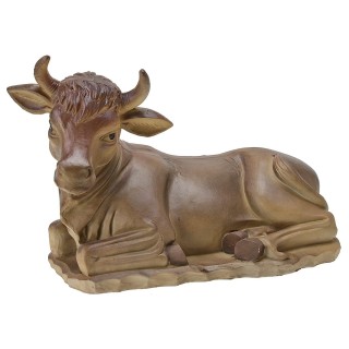 Bue sentado en resina para estatuas de 30 cm