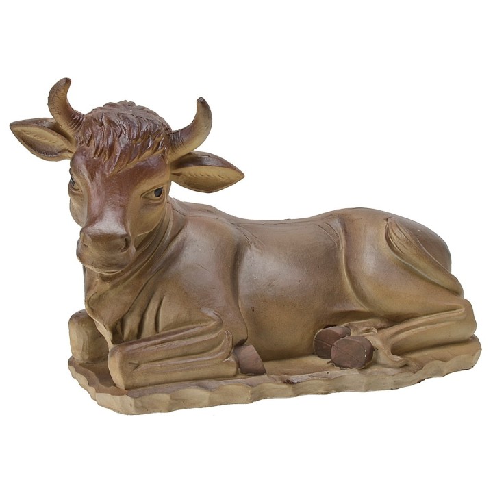 Bue sentado en resina para estatuas de 30 cm