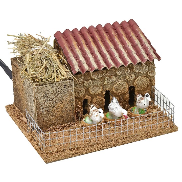 Farmyard ducks in movement cm 14x12x8,5 h