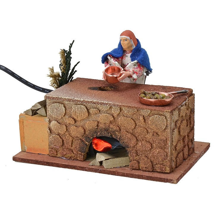 Mujer cocinando en movimiento 16x10x12 h