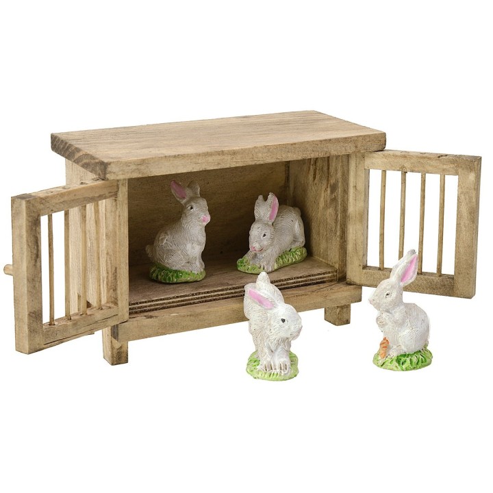 Gabbia in legno per animali da campagna cm 10x5x7 h.