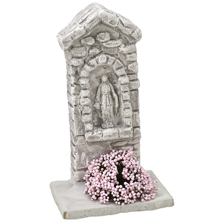 Santuario con Madonna cm 5,5x5x10 h.