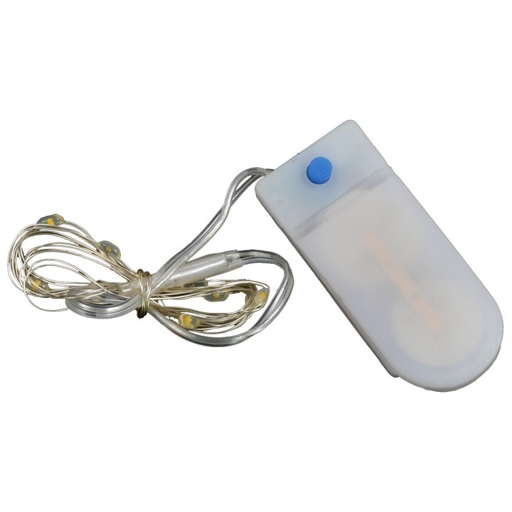 20 Micro led multicolore con giochi di luce e pile incluse