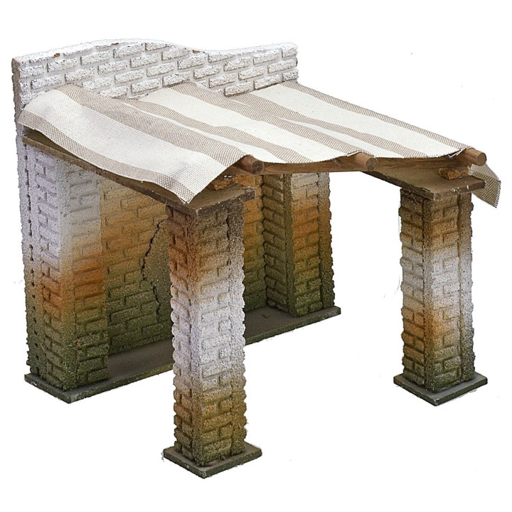 Capanna per presepe in stile orientale cm 21x20,5x18,5 h per