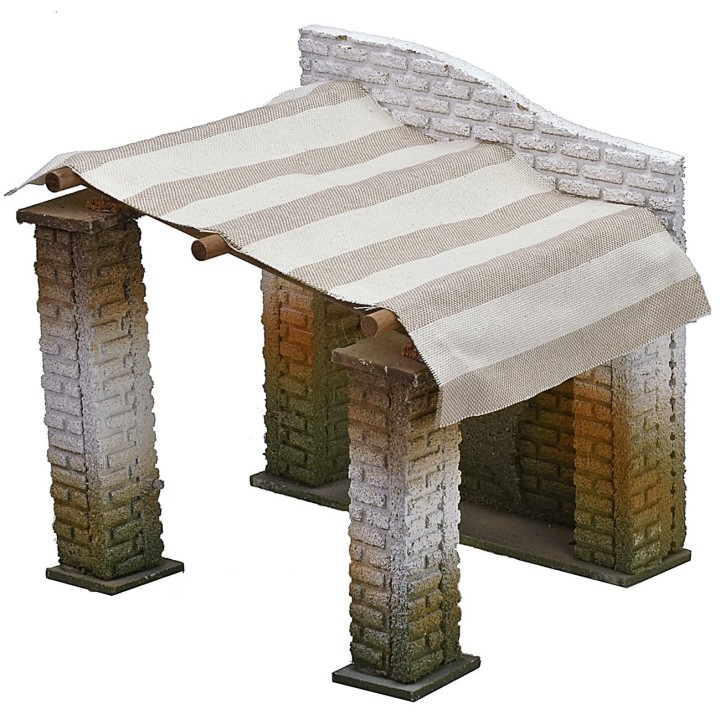 Hut for nativity scene in oriental style cm 21x20.5x18.5 h for