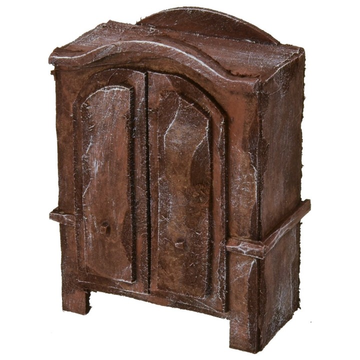 Antiqued wooden wardrobe cm 8x4,5x11 h