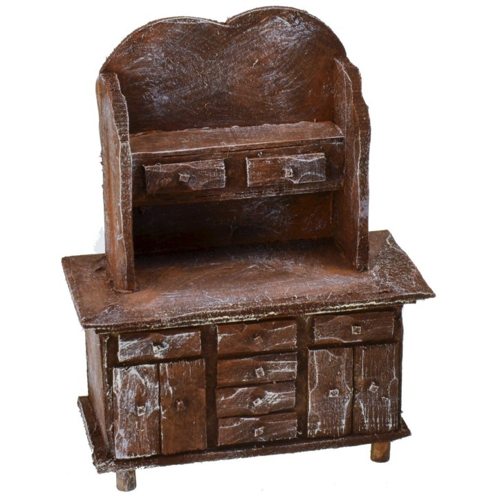Aparador de madera envejecida cm 11x6x14 h