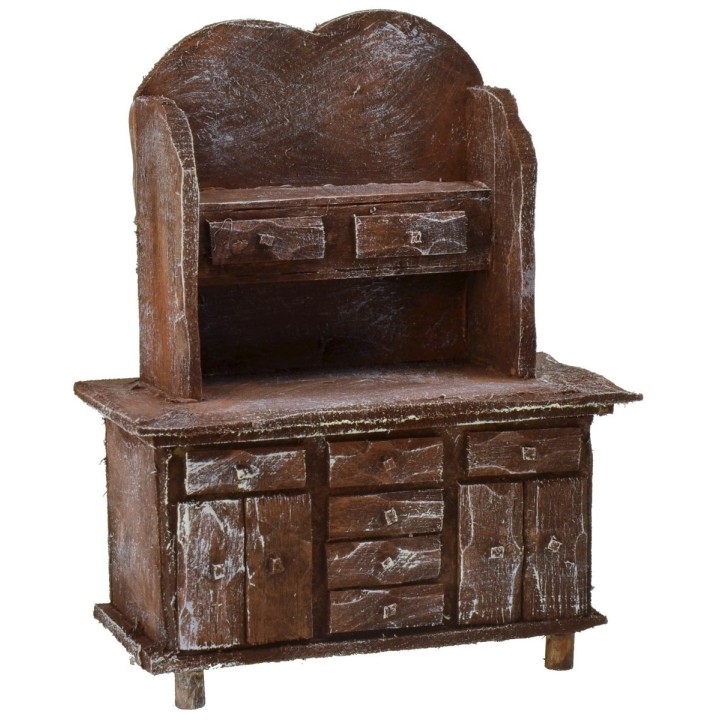 Aparador de madera envejecida cm 11x6x14 h