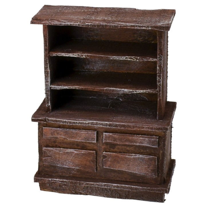 Aparador de madera envejecida cm 10,5x5,5x14 h
