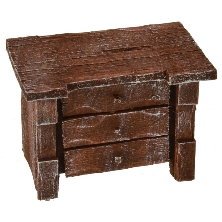 Cómoda de madera envejecida 8x5x6 h
