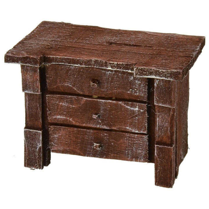 Cómoda de madera envejecida 8x5x6 h