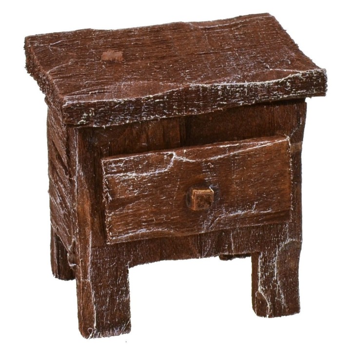 Mesita de noche de madera envejecida cm 4x3x4 h