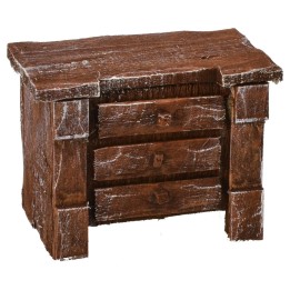 Cómoda de madera envejecida cm 7x4,5x5 h