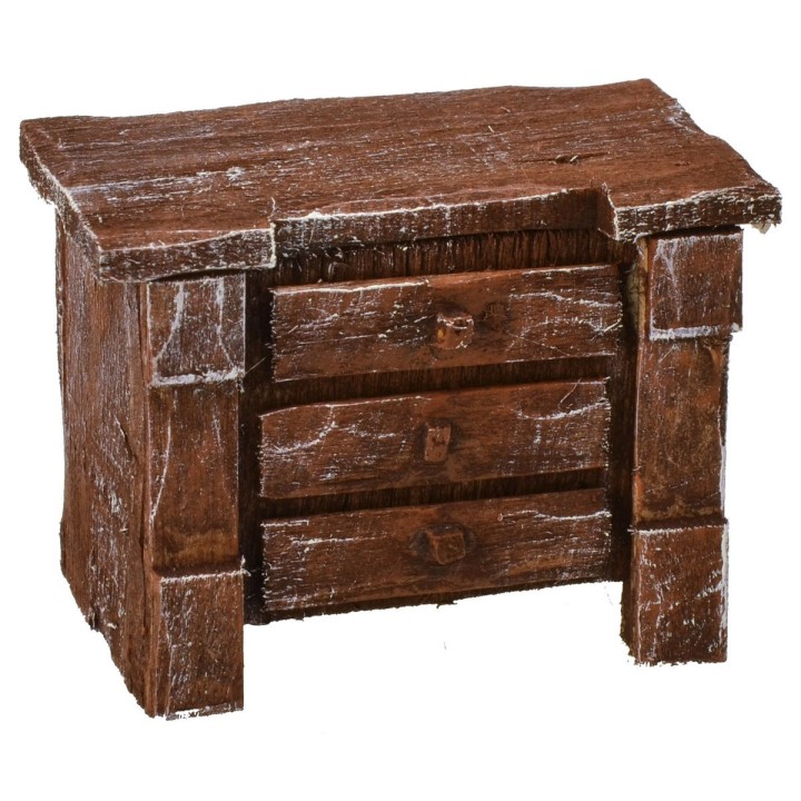 Cómoda de madera envejecida cm 7x4,5x5 h