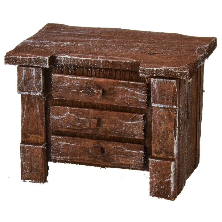 Comò in legno antichizzato cm 7x4,5x5 h