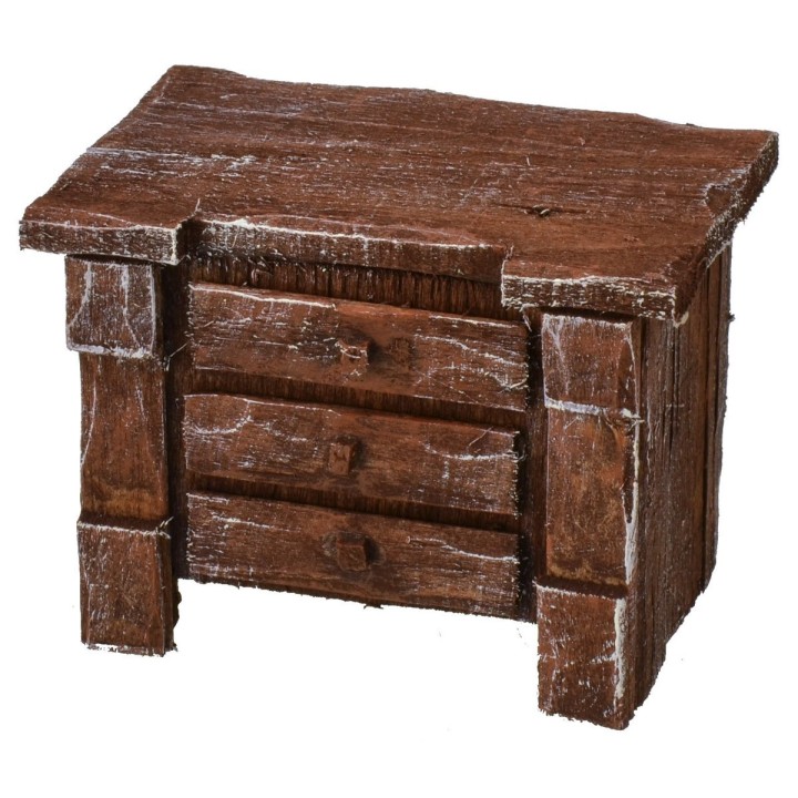 Comò in legno antichizzato cm 7x4,5x5 h