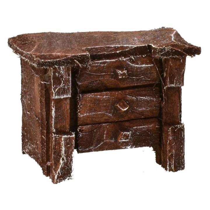 Chest of drawers in antiqued wood cm 4x2x3 h