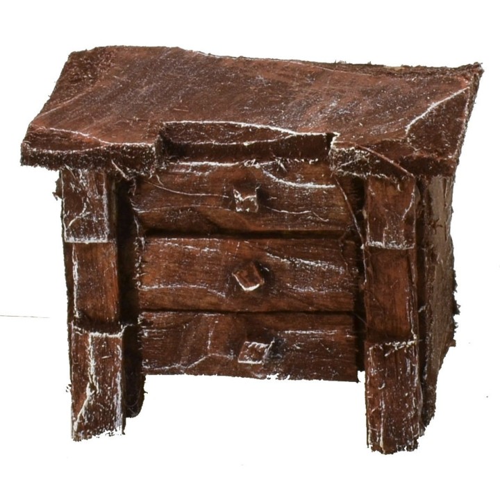 Chest of drawers in antiqued wood cm 4x2x3 h