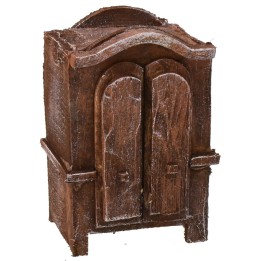 Antiqued wooden wardrobe cm 4,5x3,5x7 h