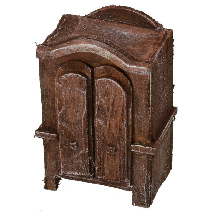 Antiqued wooden wardrobe cm 4,5x3,5x7 h
