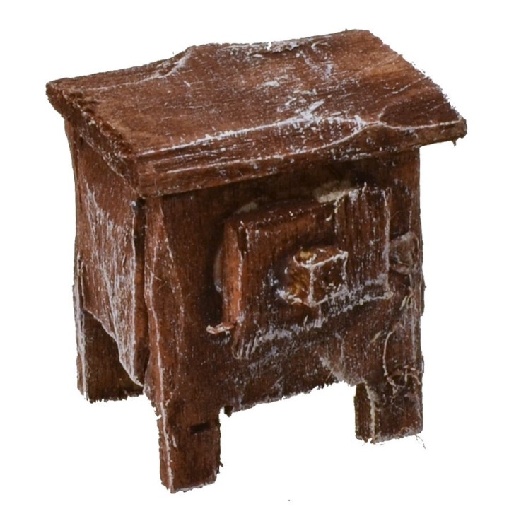 Bedside table in antiqued wood cm 2x1,5x2 h