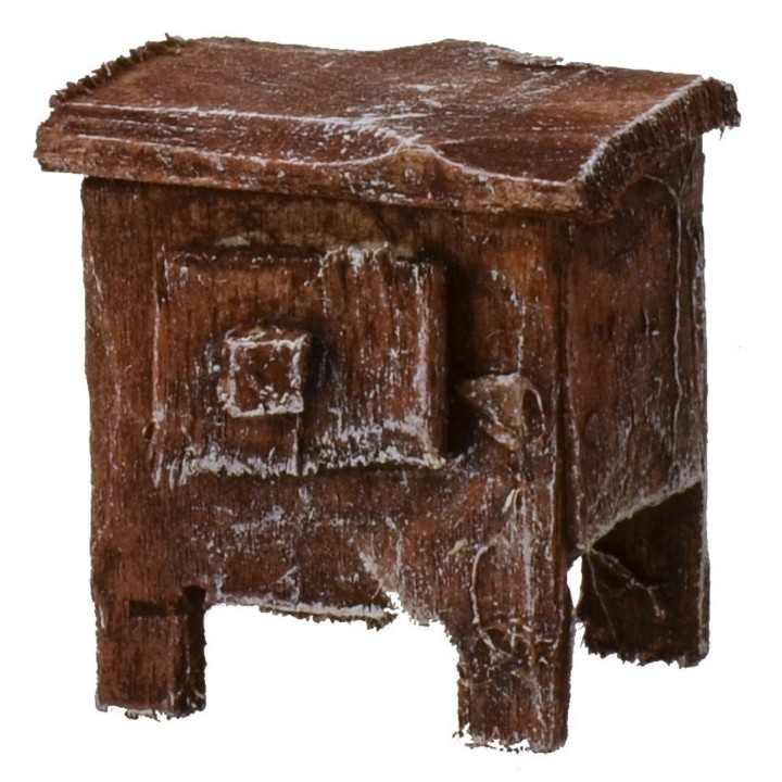 Mesita de noche de madera envejecida cm 2x1,5x2 h