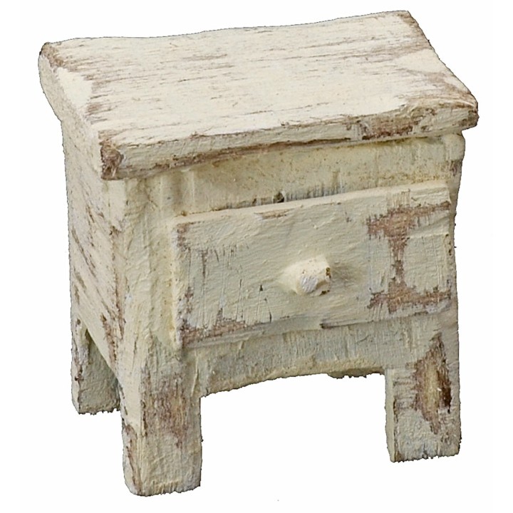 Comodino in legno sbiancato cm 4x3x4 h