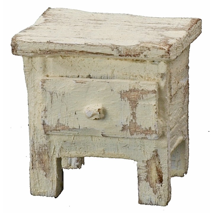 Comodino in legno sbiancato cm 4x3x4 h