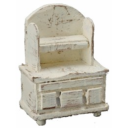 Aparador de madera blanqueada cm 5x3x7 h