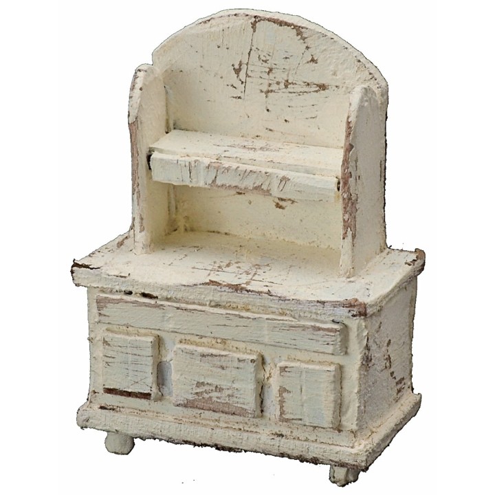 Aparador de madera blanqueada cm 5x3x7 h