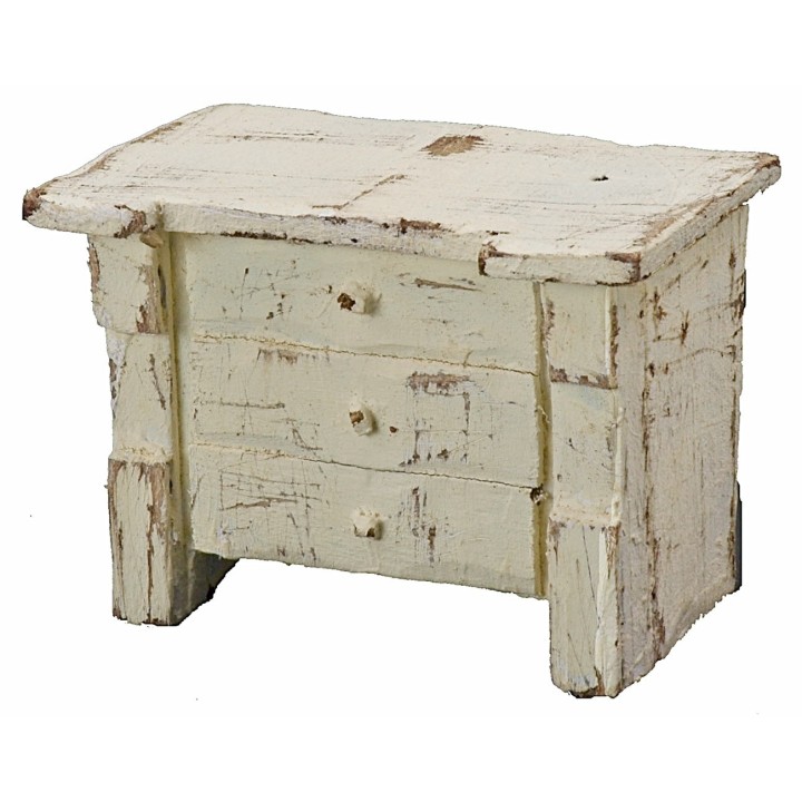 Chest of drawers in bleached wood cm 4x2x3 h