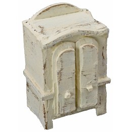 Armario de madera blanqueada cm 4,5x3,5x7 h