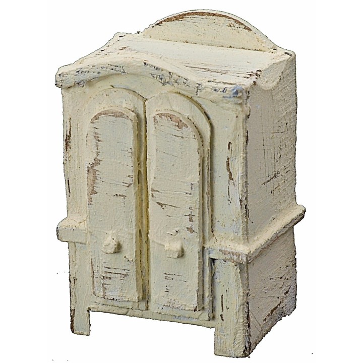 Armario de madera blanqueada cm 4,5x3,5x7 h