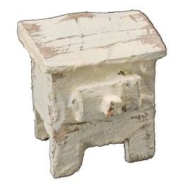 Mesita de noche de madera blanqueada cm 2x1,5x2 h